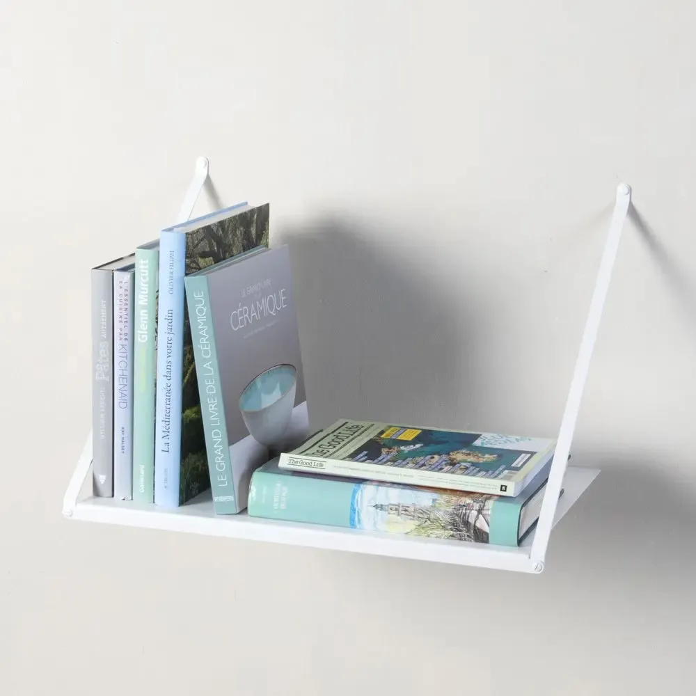 Etagères - Étagère suspendue 50 x 35 cm - Acier Blanc ou Noir - TEEBOOKS