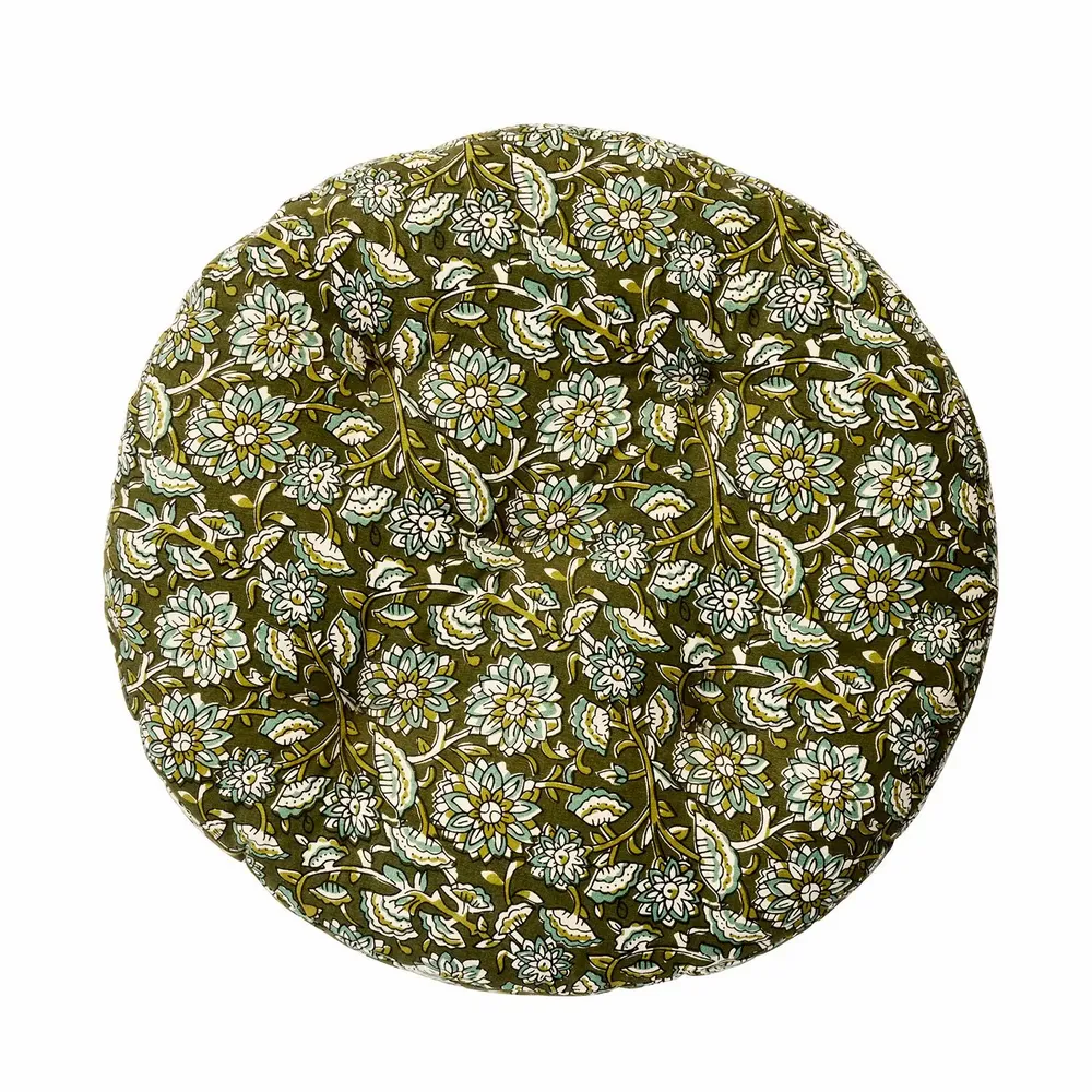 Tissus pour extérieurs - Coussinet rond en coton pour chaise - MADAM STOLTZ