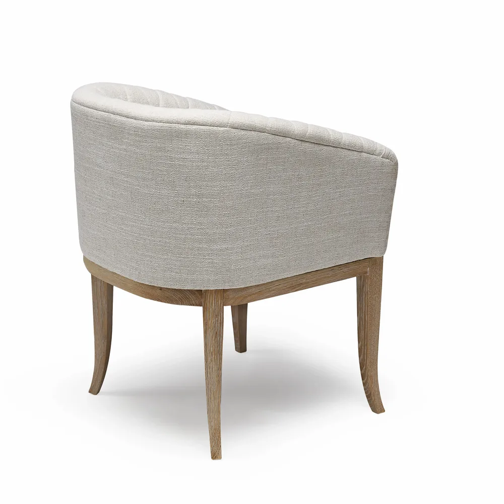 Chaises pour collectivités - Chaise Isabella dossier capitonné, pieds chêne blanchi cérusé - DUISTT