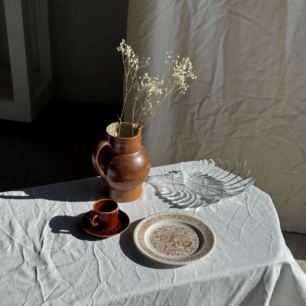 Plats et saladiers - Grande coupelle coquille stylisée en verre vintage D22 - OFFICE OBJETS