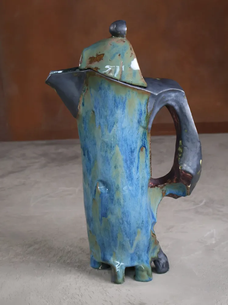 Céramique - Cruche Sculptée avec Couvercle - WOJCIECH DZIENNIAK ART