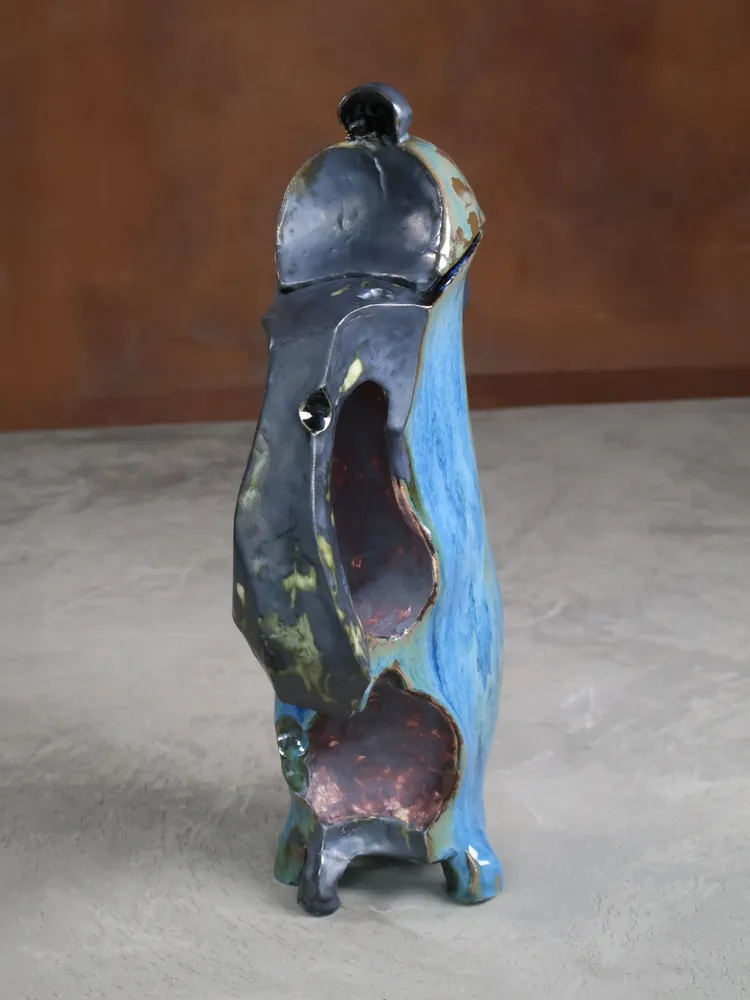 Céramique - Cruche Sculptée avec Couvercle - WOJCIECH DZIENNIAK ART
