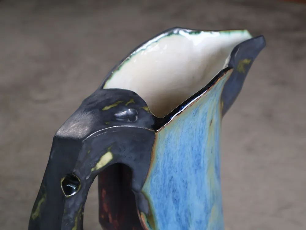 Céramique - Cruche Sculptée avec Couvercle - WOJCIECH DZIENNIAK ART
