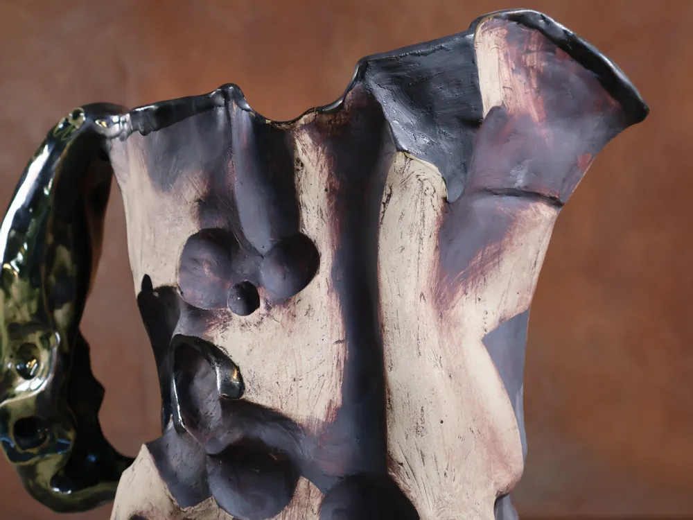 Ceramic - Carved Ceramic Jug - WOJCIECH DZIENNIAK ART