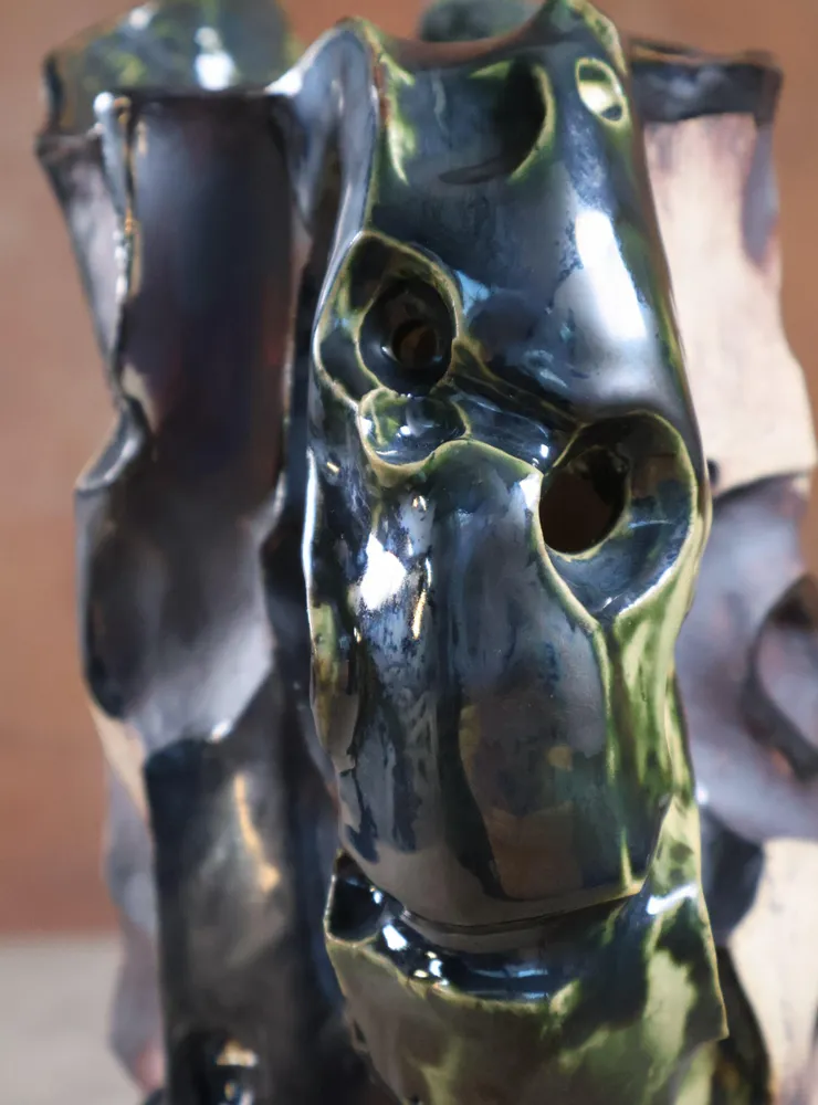 Ceramic - Carved Ceramic Jug - WOJCIECH DZIENNIAK ART
