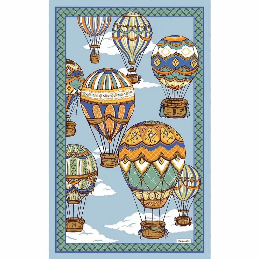 Kitchen linens - Montgolfières tea towel - BEAUVILLÉ