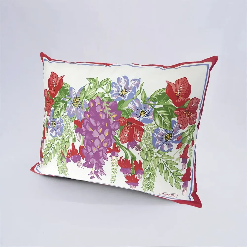 Coussins textile - Housse de coussin Bougainvilliers - BEAUVILLÉ