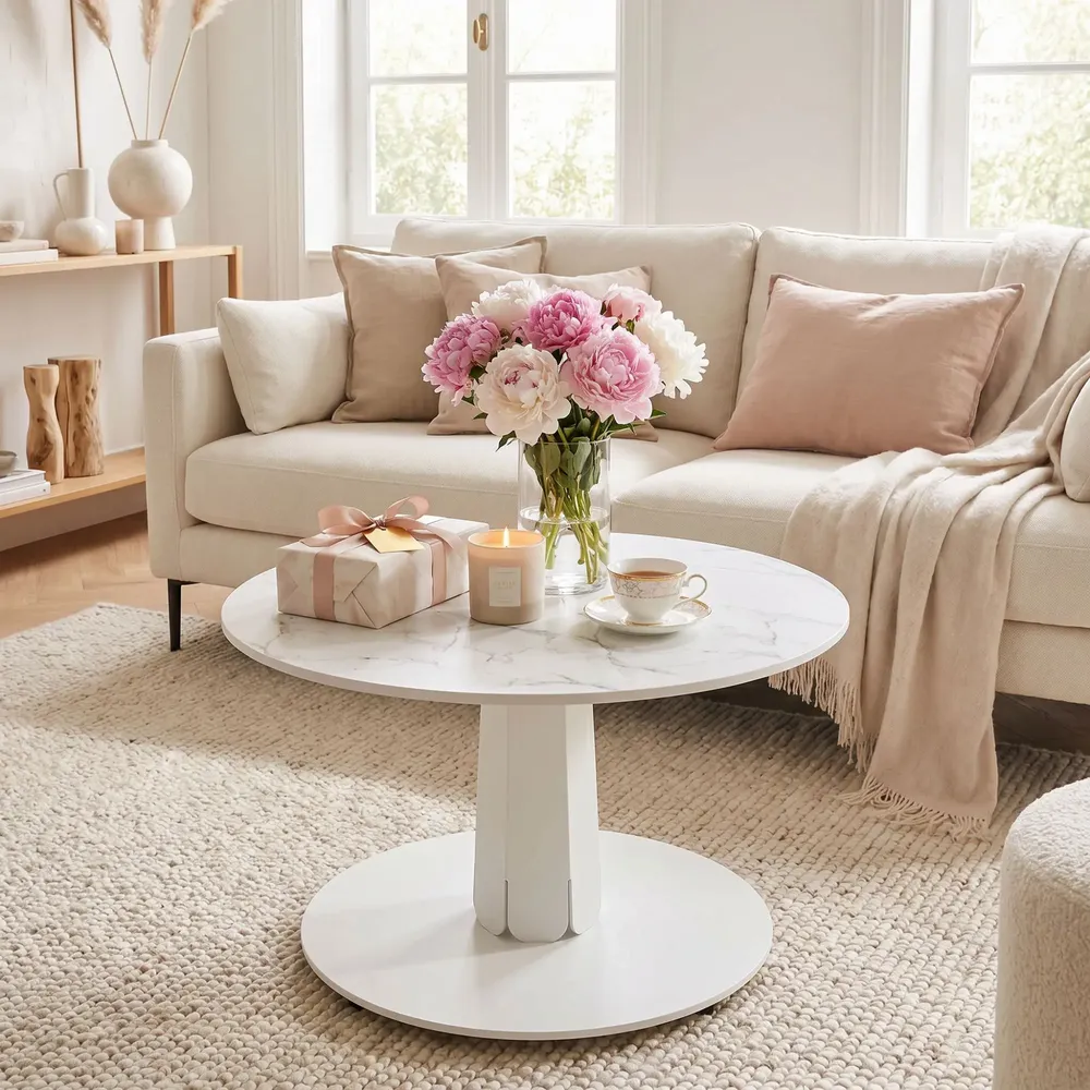 Tables basses - PIED DE TABLE BASSE CENTRAL ZIRCON - DECO-GEM