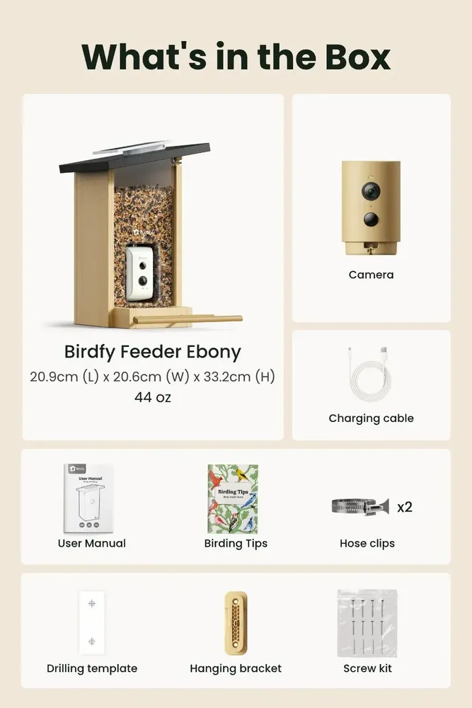 Garden accessories - Birdfy Feeder Ebony Lite - BIRDFY