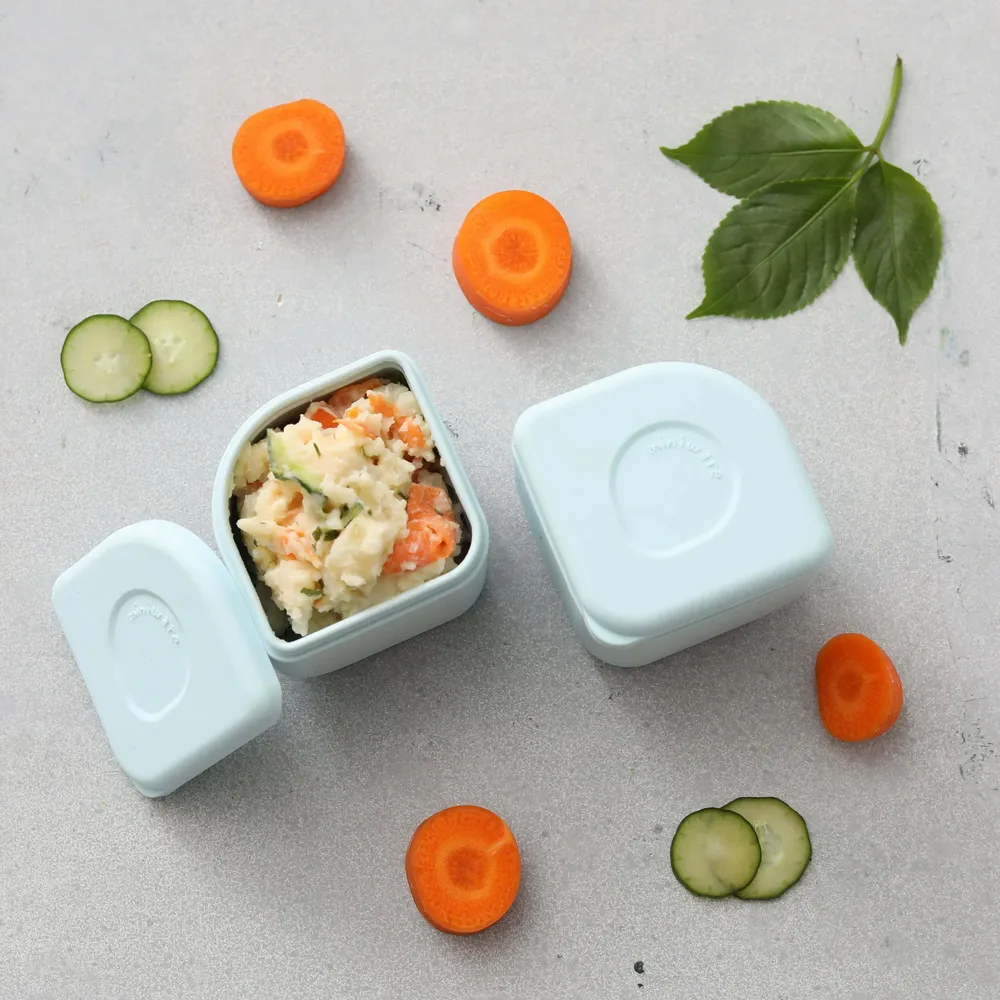 Repas pour enfant - GrowBento – Chrome/Aqua - MINIWARE AB