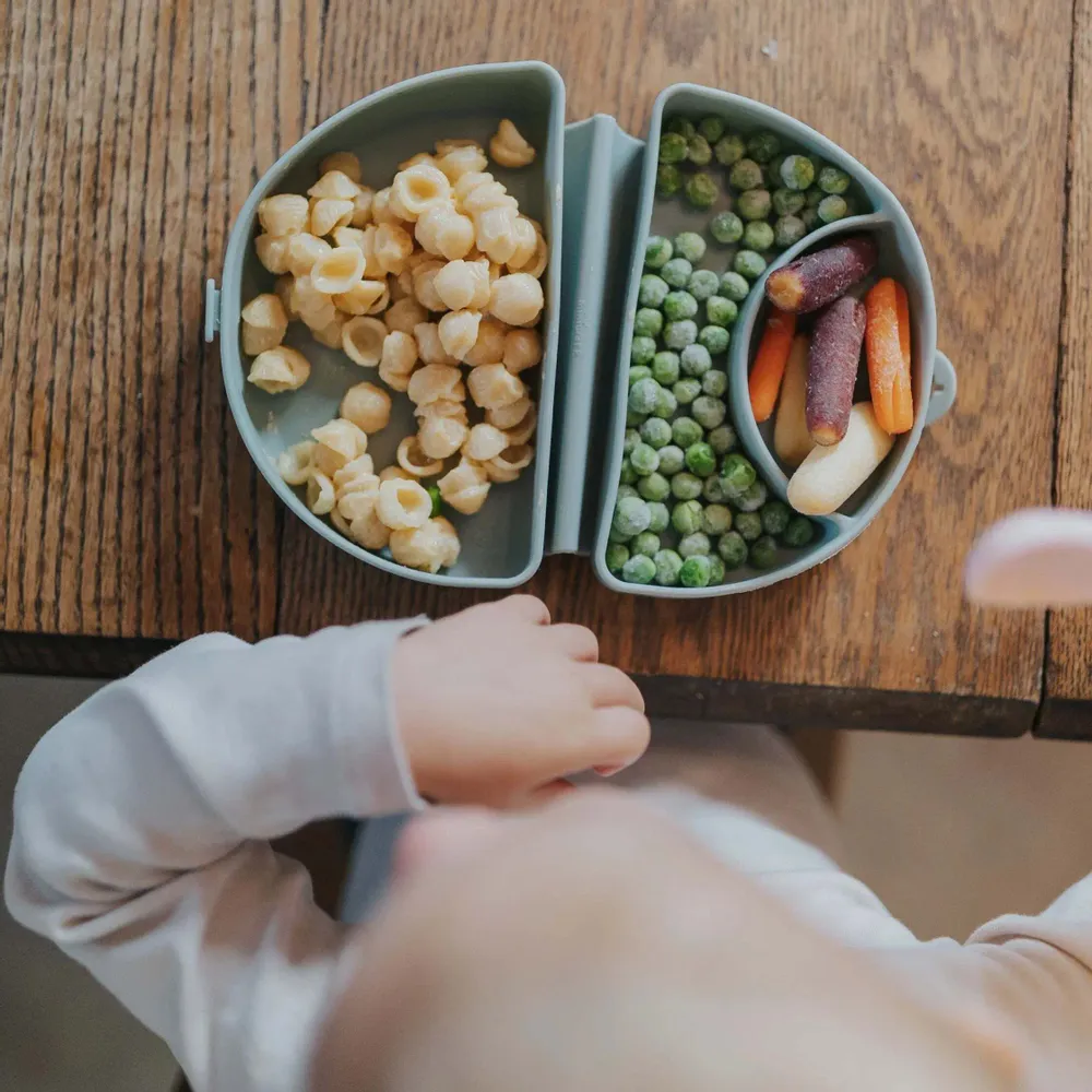 Repas pour enfant - Assiette Fold & Scoop – Sauge/Sauge - MINIWARE AB