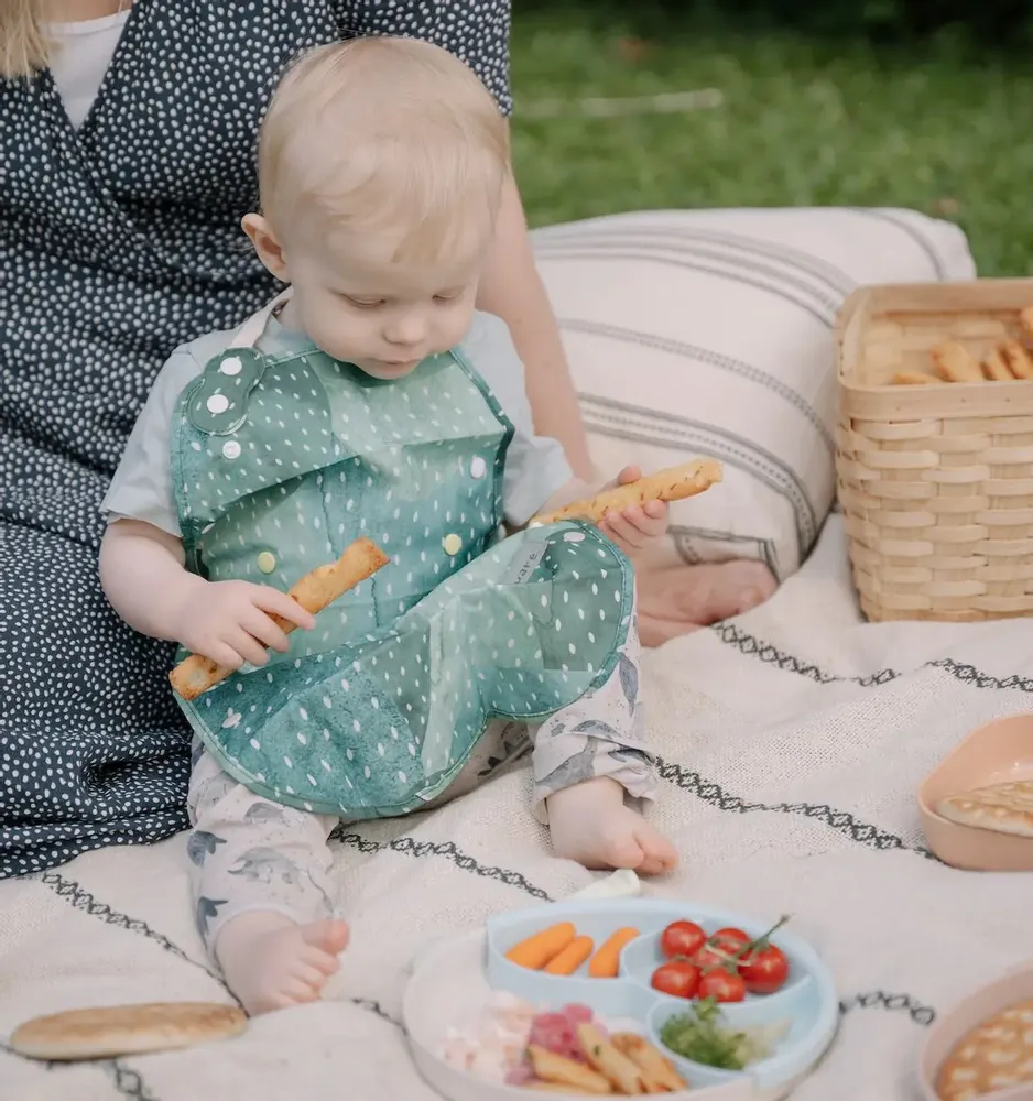 Repas pour enfant - Bavoir Catch & Cover-Blue Sky - MINIWARE AB