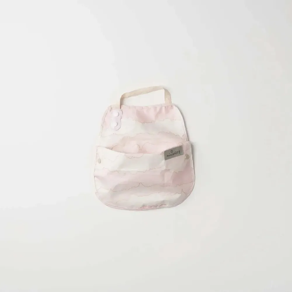 Repas pour enfant - Bavoir Catch & Cover-Pink Cloud - MINIWARE AB