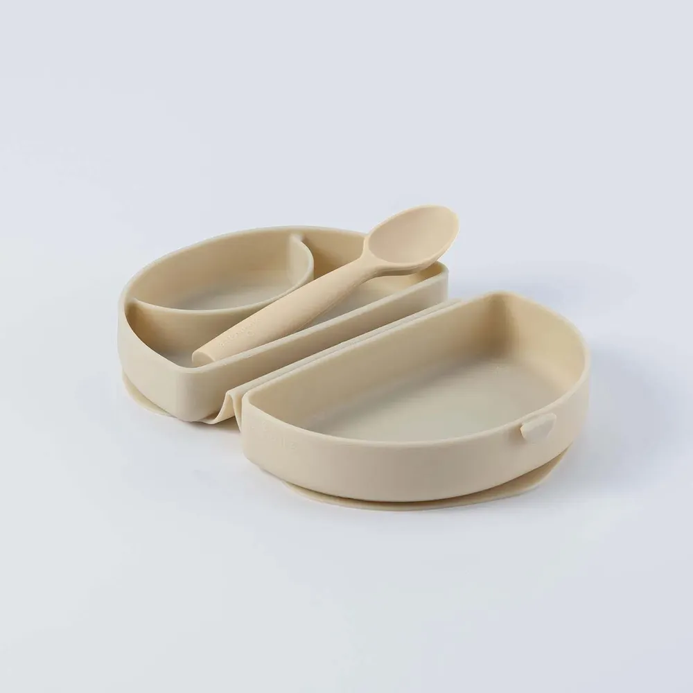 Repas pour enfant - Assiette Fold & Scoop – Avoine/Avoine - MINIWARE AB