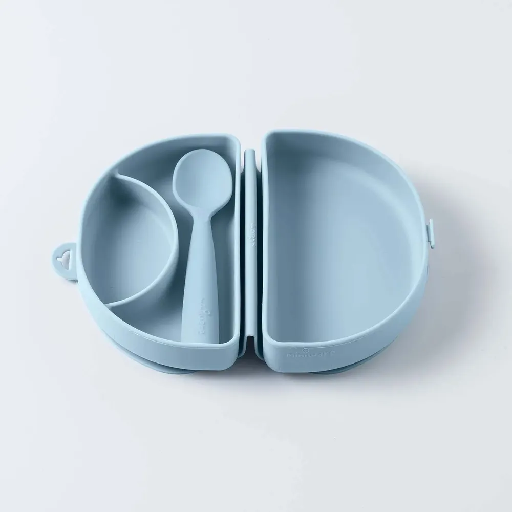 Repas pour enfant - Assiette Fold & Scoop – Chicorée/Chicorée - MINIWARE AB
