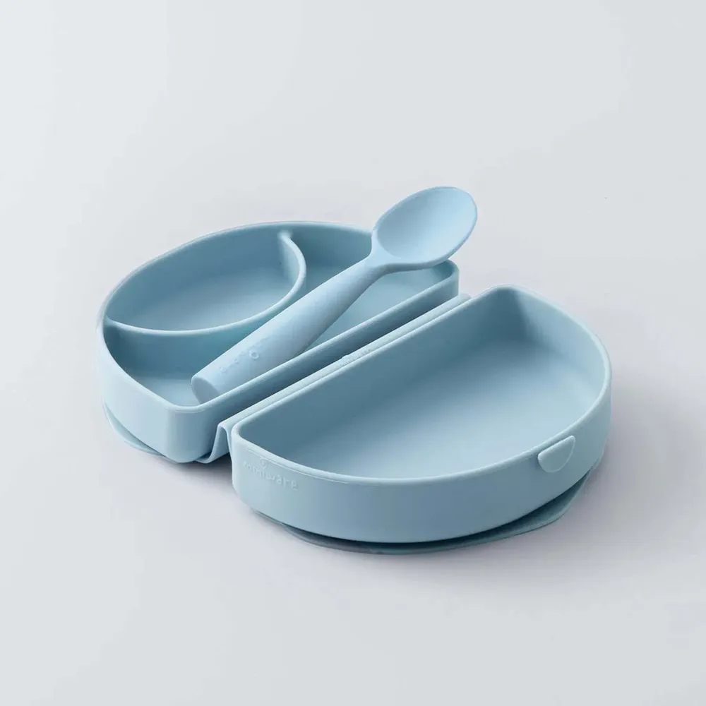 Repas pour enfant - Assiette Fold & Scoop – Chicorée/Chicorée - MINIWARE AB