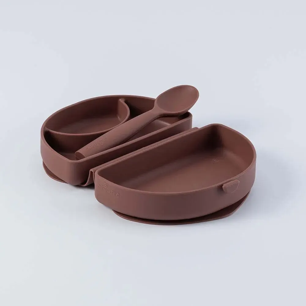 Repas pour enfant - Assiette Fold & Scoop – Châtaigne/Châtaigne - MINIWARE AB