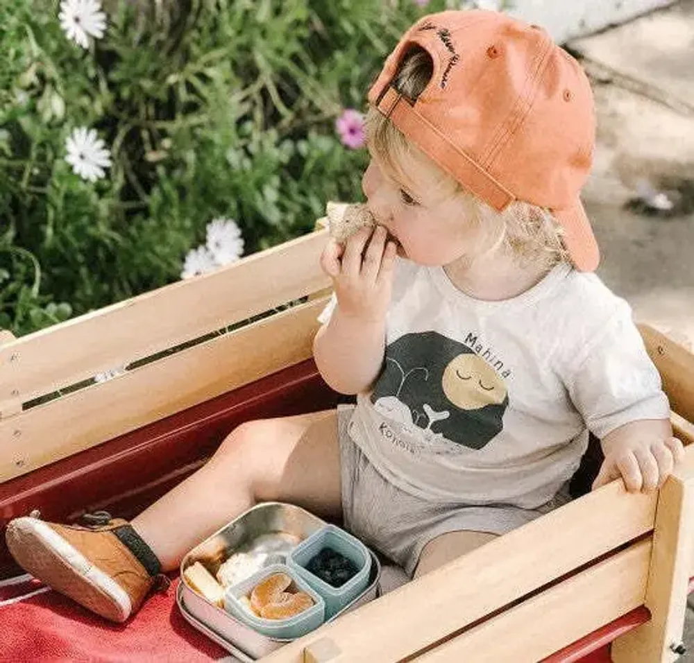 Repas pour enfant - GrowBento – Chrome/Pêche - MINIWARE AB