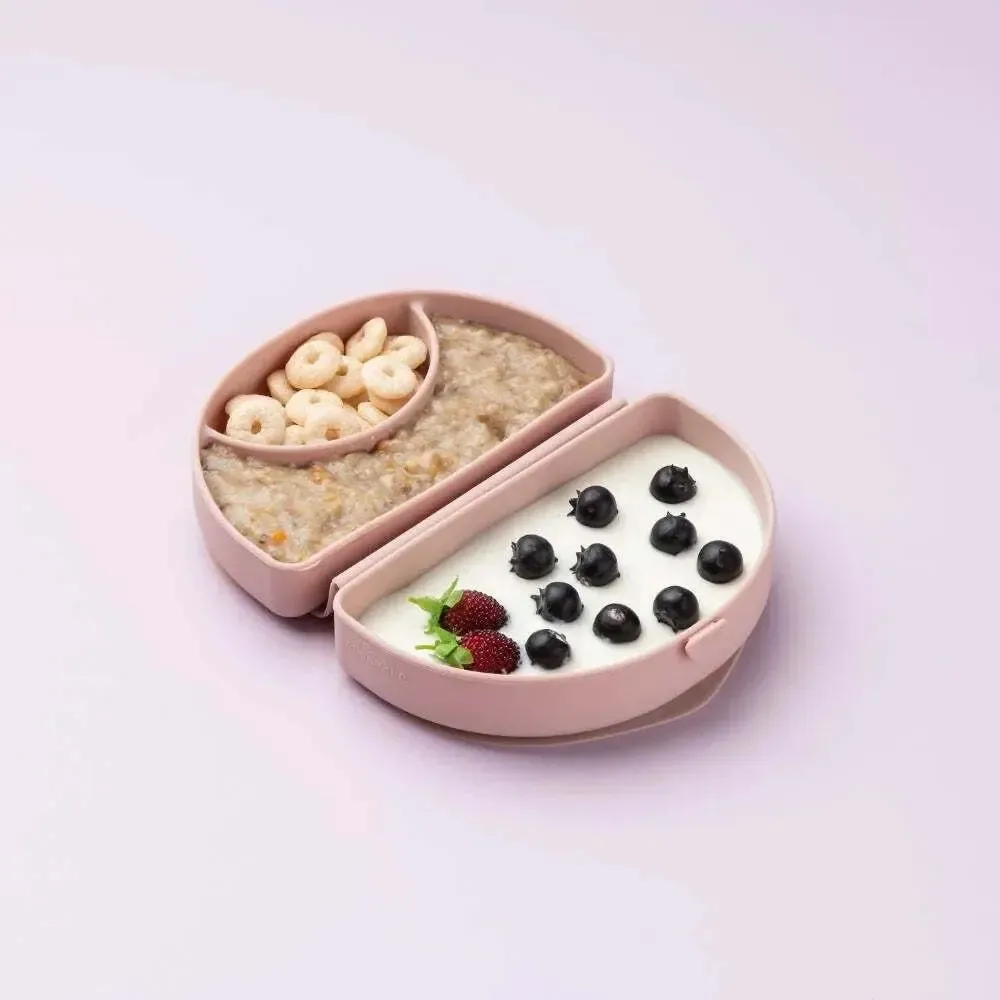 Repas pour enfant - Assiette Fold & Scoop – Sel rose/Sel rose - MINIWARE AB