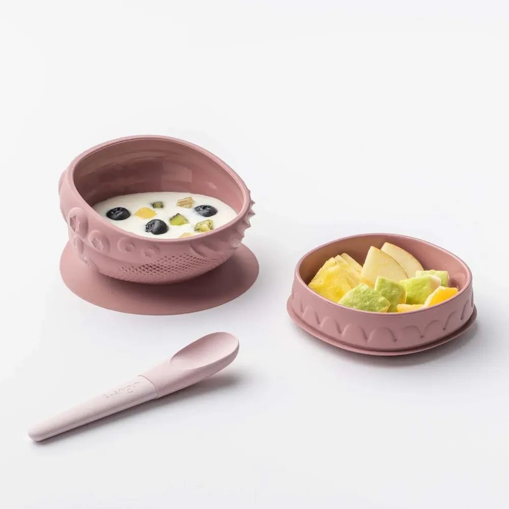Repas pour enfant - Bol sensoriel bébé – Framboise - MINIWARE AB