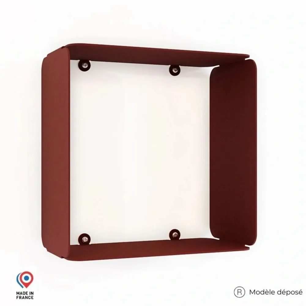 Decorative objects - AMBER STEEL CUBE WALL SHELF - DECO-GEM