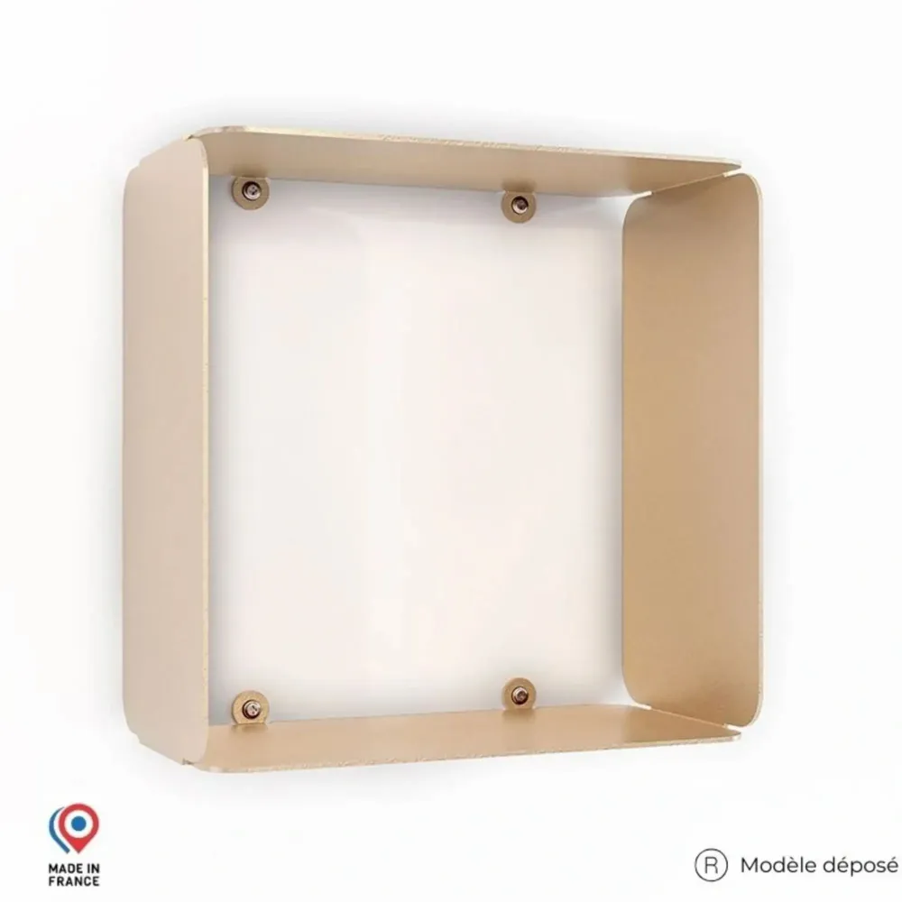 Decorative objects - AMBER STEEL CUBE WALL SHELF - DECO-GEM