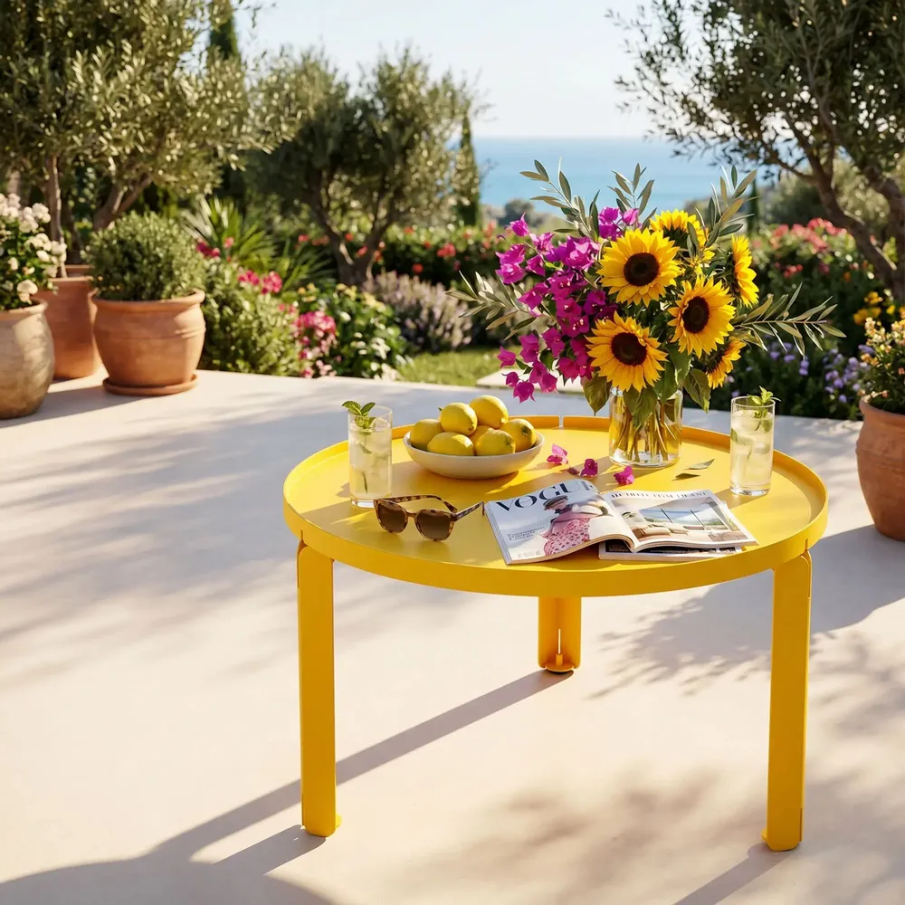Tables basses - TABLE BASSE EN ACIER JADE - DECO-GEM