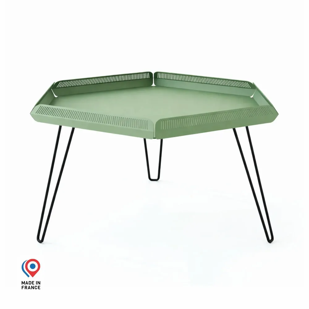 Tables basses - TABLE BASSE EN ACIER CÉLESTE - DECO-GEM
