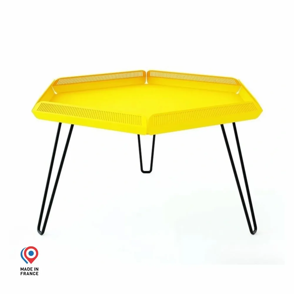 Tables basses - TABLE BASSE EN ACIER CÉLESTE - DECO-GEM