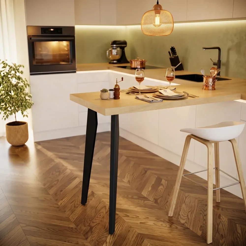 Dining Tables - OPAL STEEL STANDING DINING TABLE LEG - SET OF 2 LEGS - DECO-GEM