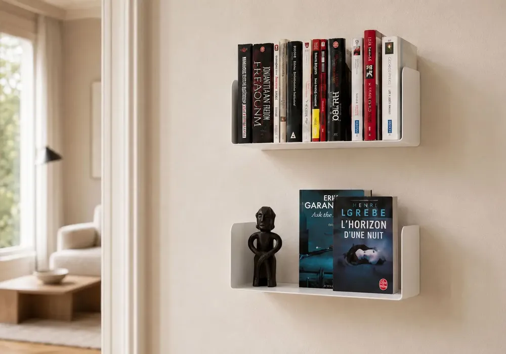 Shelves - Small white shelf 30 x 15 cm – Set of 2 - TEEBOOKS
