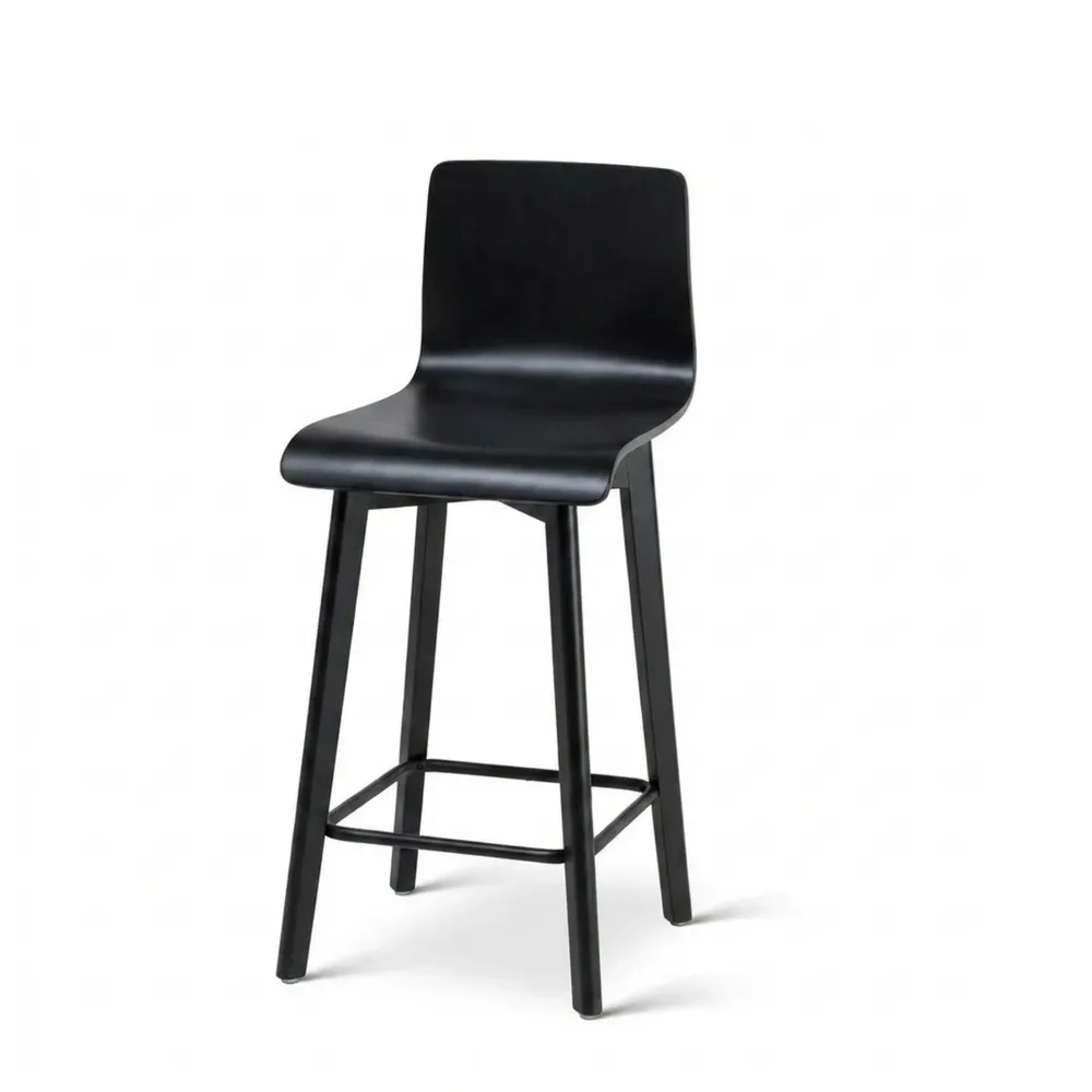 Tabourets - Tabouret de bar LUKA W en chêne noir - DELTA