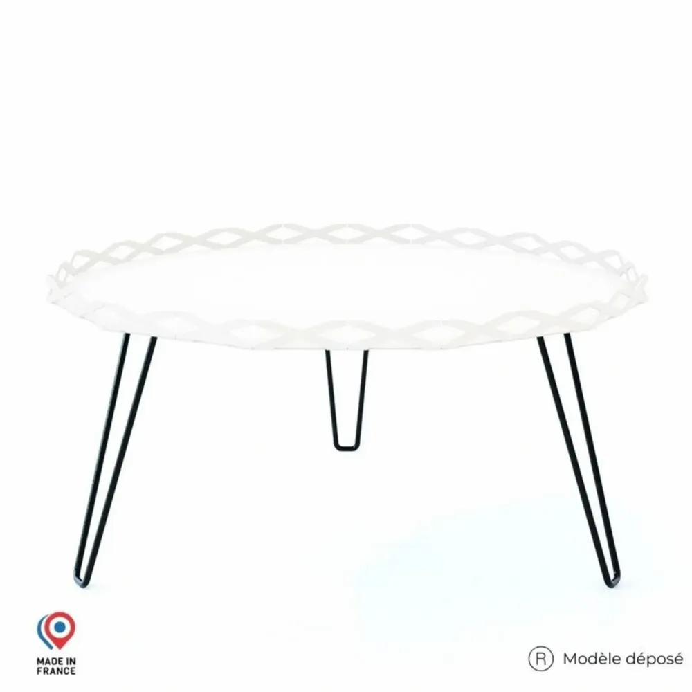 Lawn tables - AURA STEEL COFFEE TABLE - DECO-GEM