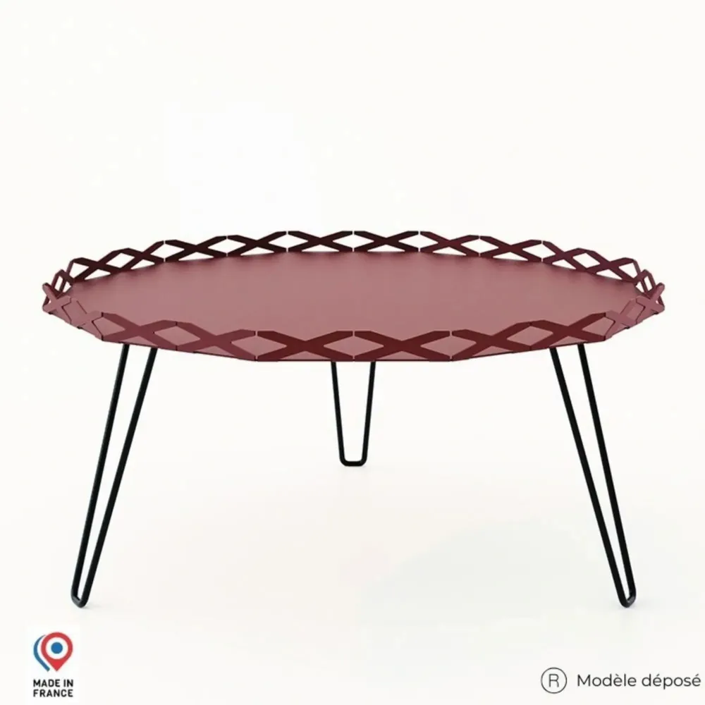 Lawn tables - AURA STEEL COFFEE TABLE - DECO-GEM