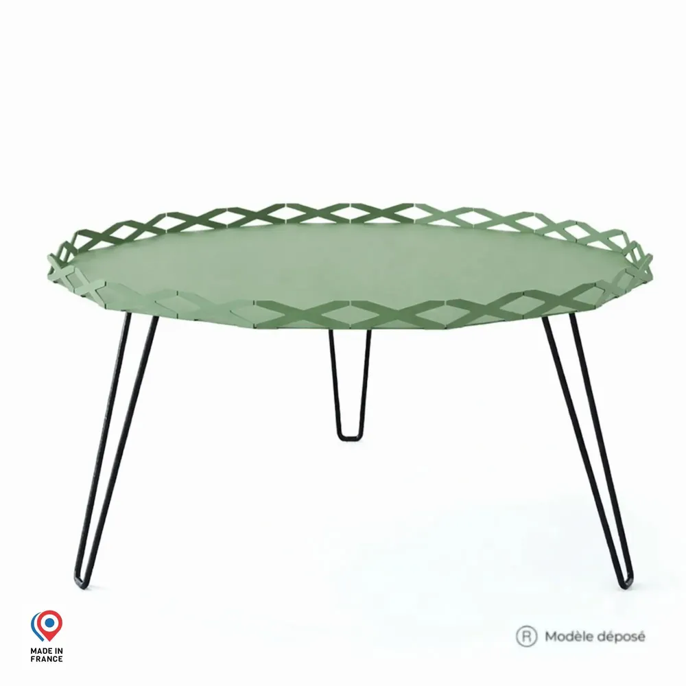 Lawn tables - AURA STEEL COFFEE TABLE - DECO-GEM