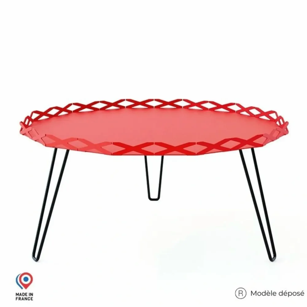 Lawn tables - AURA STEEL COFFEE TABLE - DECO-GEM