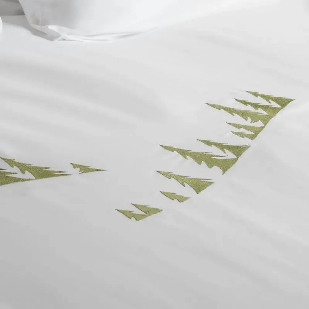 Linge de lit - Housse de couette montagne sapins Verts - VAGABONDE INTERNATIONAL