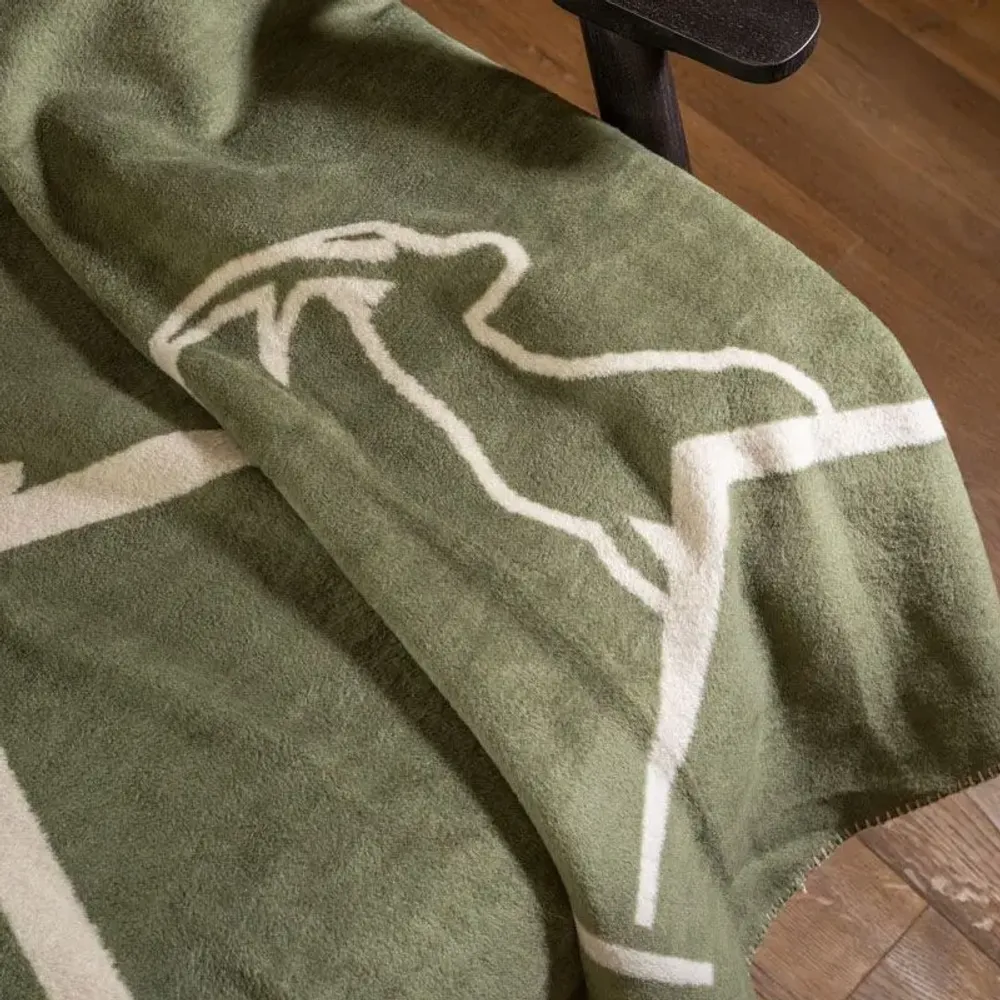 Plaids - Plaid montagne bouquetin vert - VAGABONDE INTERNATIONAL
