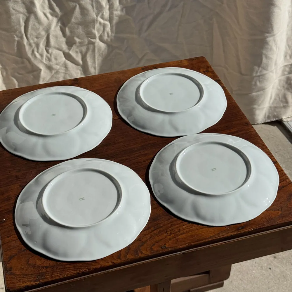 Assiettes de réception - Lot de 4 assiettes à huîtres Limoges France D25 - OFFICE OBJETS