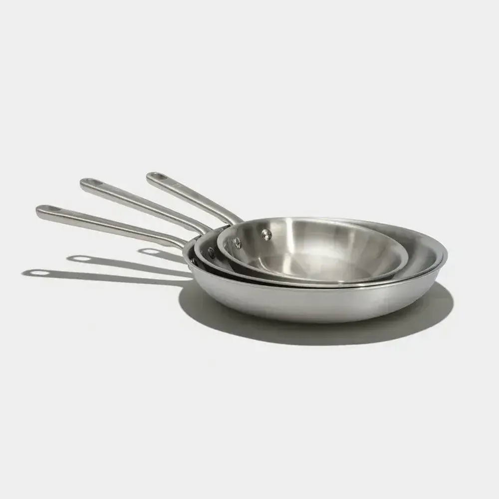 Ustensiles de cuisine - Pack Brigade - Notre set de 3 poêles en inox - ATMA KITCHENWARE