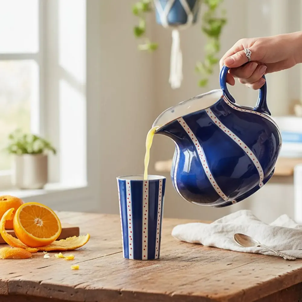 Carafes - Enjoy Navy Pitcher - LALI DESIGN STUDIO