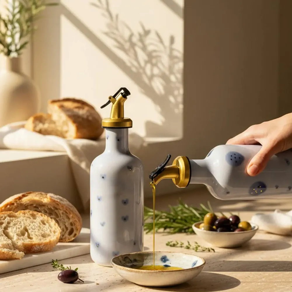 Kitchen utensils - Aqua Olive Oil Bottle - LALI DESIGN STUDIO