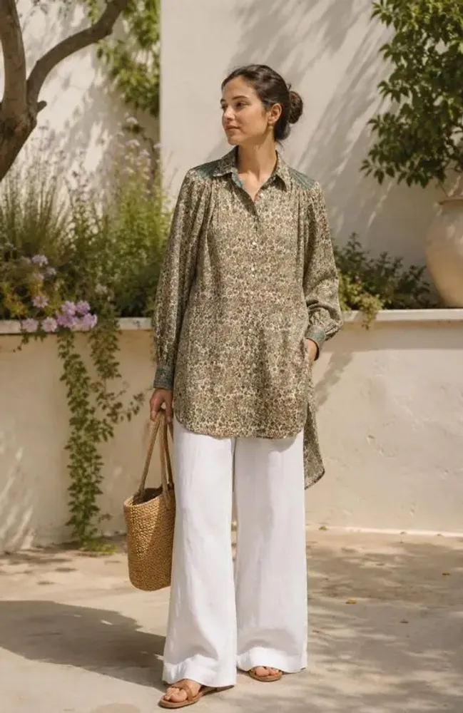 Vêtements de nuit - Chemise haute et basse - I WAS A SARI