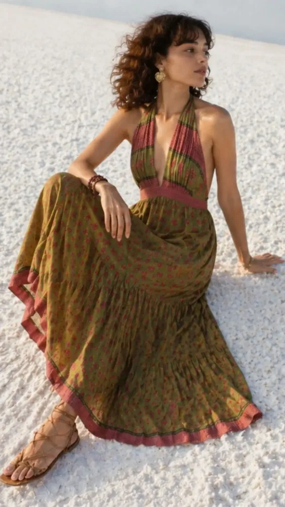 Apparel - Maxi tiered dress - I WAS A SARI