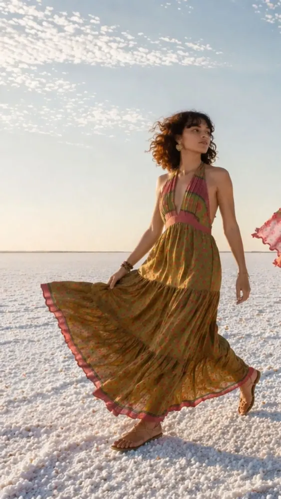 Apparel - Maxi tiered dress - I WAS A SARI