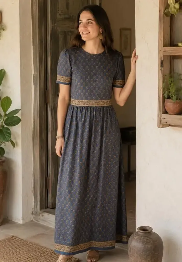Apparel - Maxi dress with short sleeves - I WAS A SARI