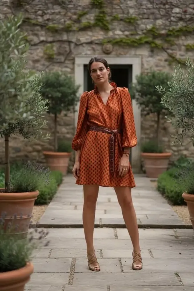 Prêt-à-porter - Robe swing avec ceinture - I WAS A SARI