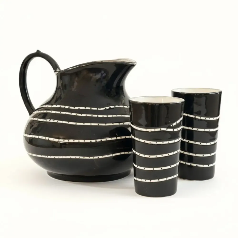 Carafes - Aura Black Pitcher - LALI DESIGN STUDIO