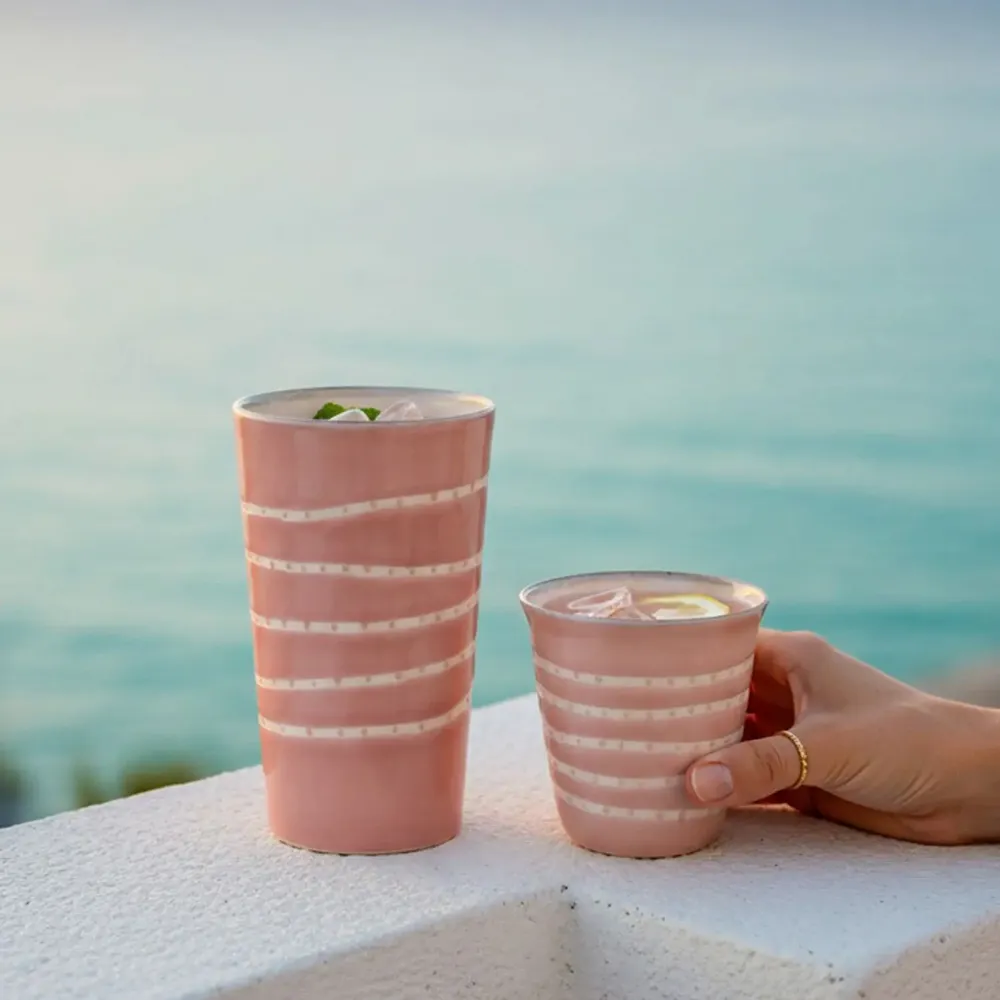 Mugs - Aura Pink Tall Tumbler - LALI DESIGN STUDIO