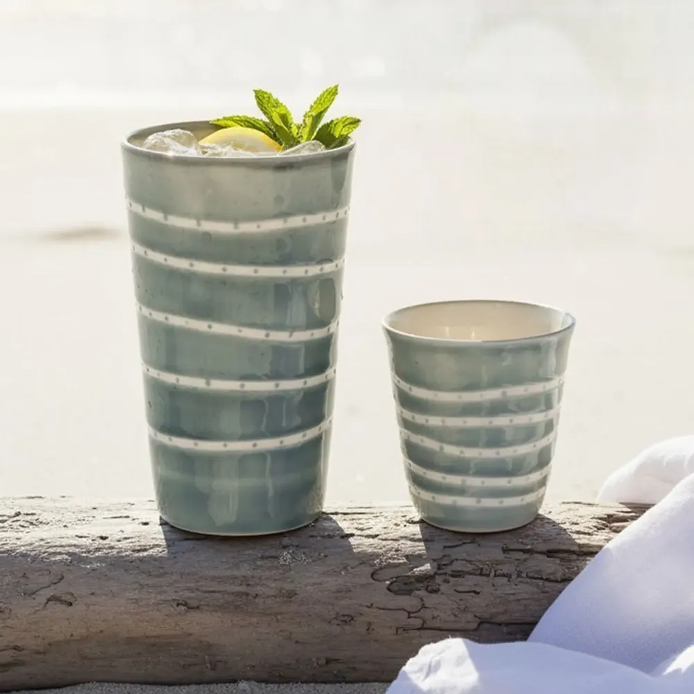 Mugs - Aura Sage Tall Tumbler - LALI DESIGN STUDIO